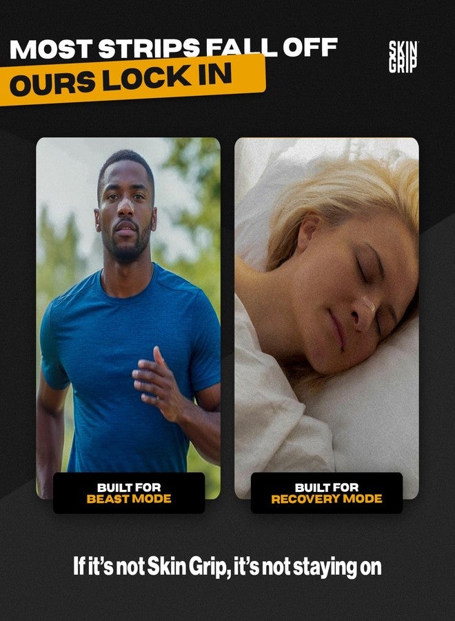 Skin Grip Nasal Strips for Snoring & Breathing – Instant Relief from Nasal Congestion, Drug-Free Snore Strips, All-Day Hold – Sleep Better, Exercise Stronger, Travel Confidently – 90-Day Supply, Clear - Image 4